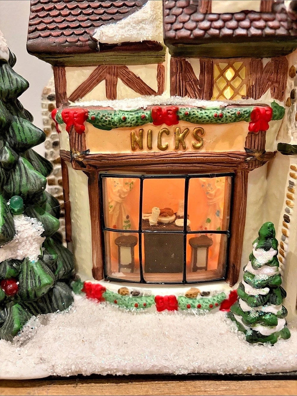 St. Nicholas Square Village Nick's Tavern Lighted Holiday Village Building Decor - Picture 3 of 16